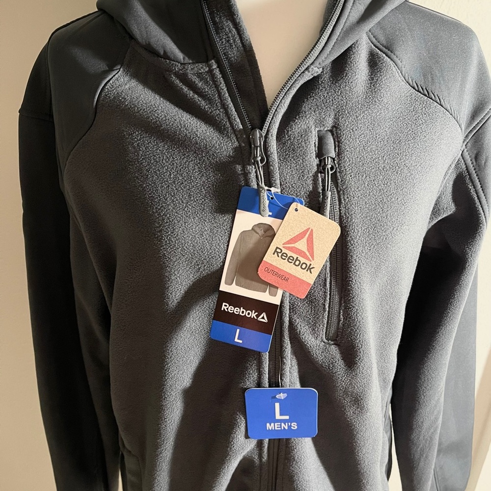 Reebok men's outerwear charcoal jacket